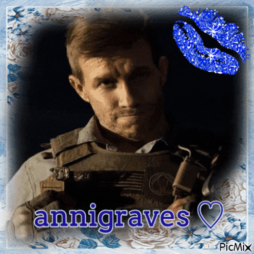 a picture of a man with a gun and the words annigraves above him