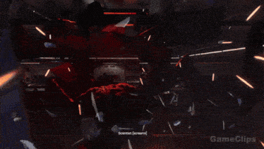 a video game scene with scientist screams written on the bottom