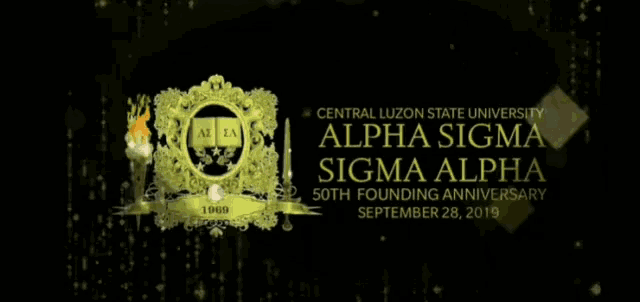 a poster for the 50th anniversary of alpha sigma sigma alpha
