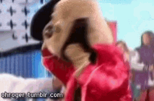 a pixelated image of a dog with the website ohroger.tumblr.com written below it