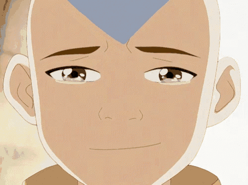 a close up of a cartoon character with tears running down his face