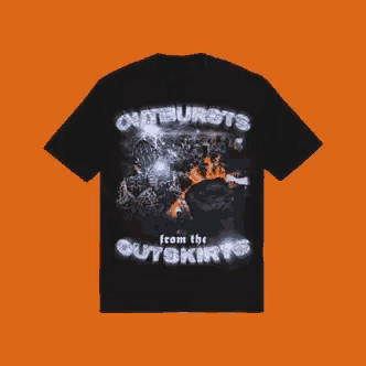 a black t-shirt that says from the outskirts on it