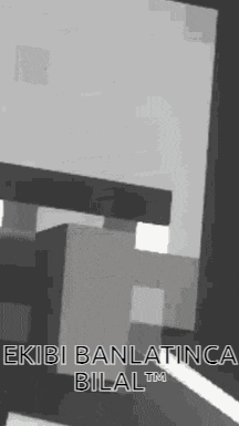 a black and white photo of a staircase with the words ekibi banlatinca bilal tm on it .