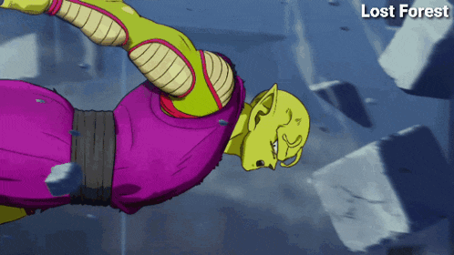 a picture of a cartoon character with the words lost forest above him