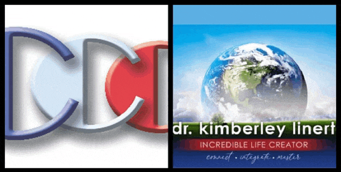 a logo for dr. kimberley liner is next to a picture of the earth