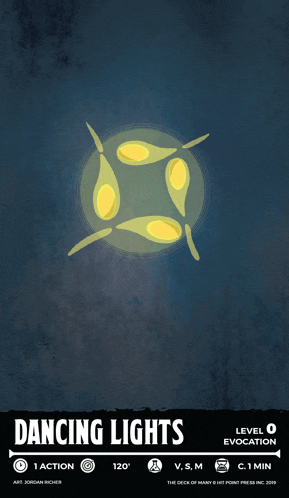a poster that says dancing lights on the top