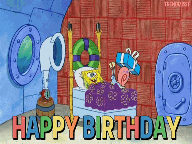 Happy Birthday Spongebob GIF - Happy Birthday Spongebob Birthday Party GIFs