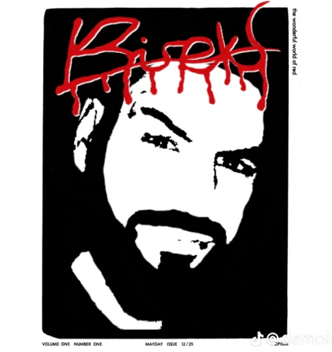 a black and white drawing of a man with a beard and the words " the wonderful world of red "