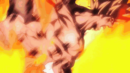a man is flying through the air with flames coming out of his body .