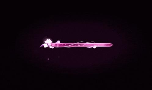 a pink lower third with a flower on it
