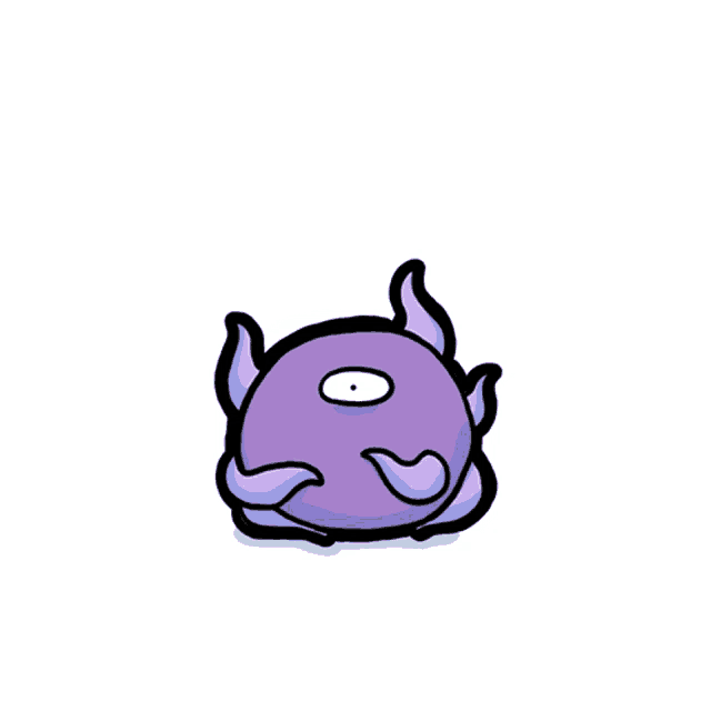 a cartoon drawing of a monster with horns and a lightning bolt behind it