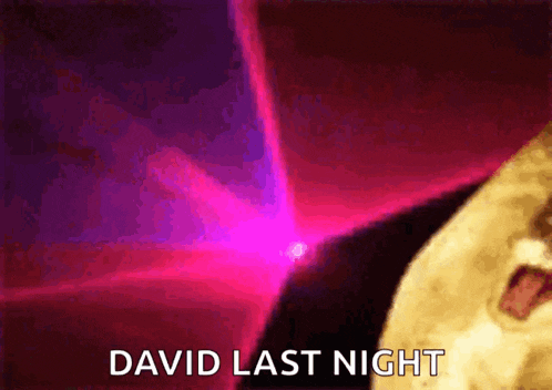 david last night is displayed on a purple background