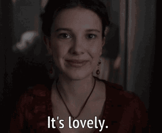 Its Lovely Enola Holmes GIF - Its Lovely Enola Holmes Millie Bobby Brown GIFs