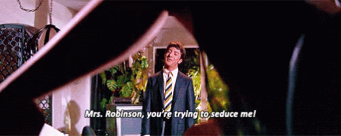 Mrs. Robinson GIF - Mrs Robinson Dustin Hoffman Ben Braddock GIFs