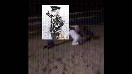 a pixelated image of a woman in a military uniform