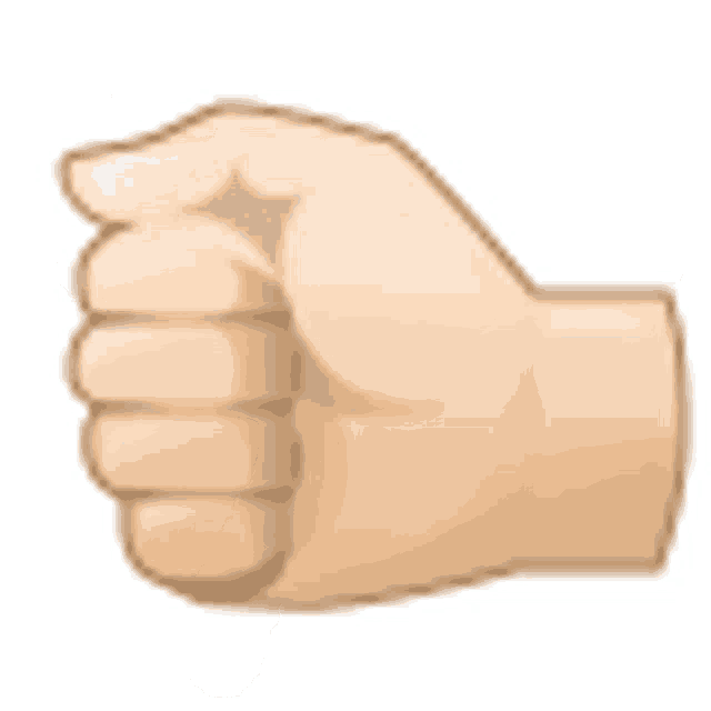 a cartoon illustration of a fist with three fingers .