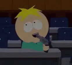 Gun In Mouth Butters Stotch GIF - Gun In Mouth Butters Stotch South Park GIFs