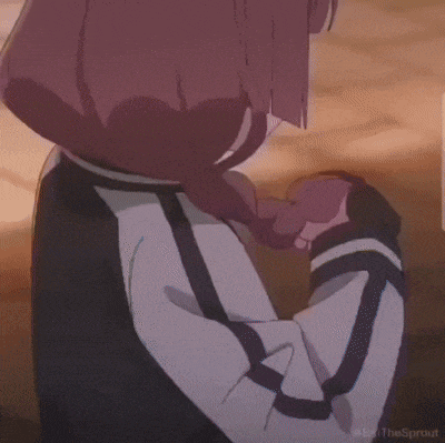 a close up of a person holding another person 's hand in a video game .