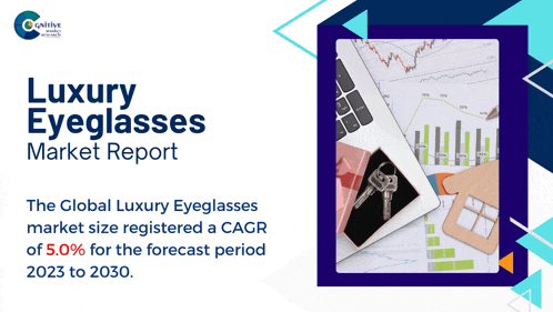 a luxury eyeglasses market report is displayed