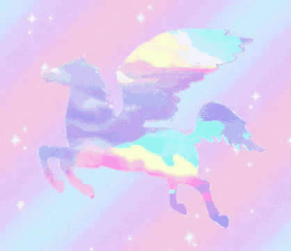 a silhouette of a pegasus with wings on a pink background
