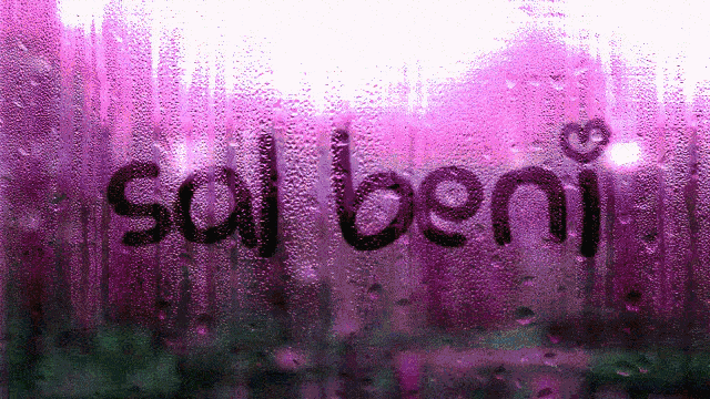 the word sali beni is written on a window