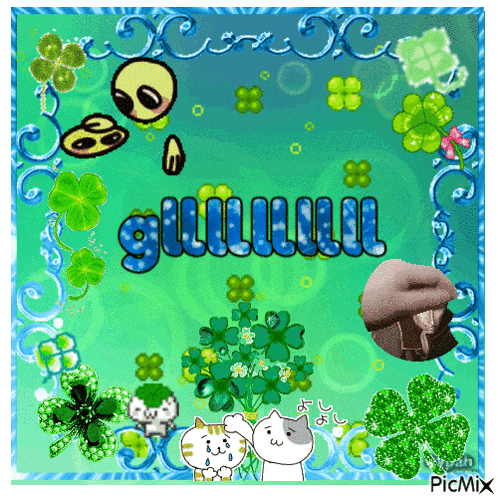 a picture of a green background with the name gillllll