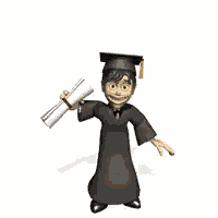 a man in a graduation cap and gown is holding a diploma .