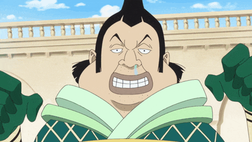 a cartoon of a man with a tear running down his nose