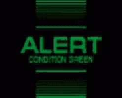 a green sign that says alert condition special on it