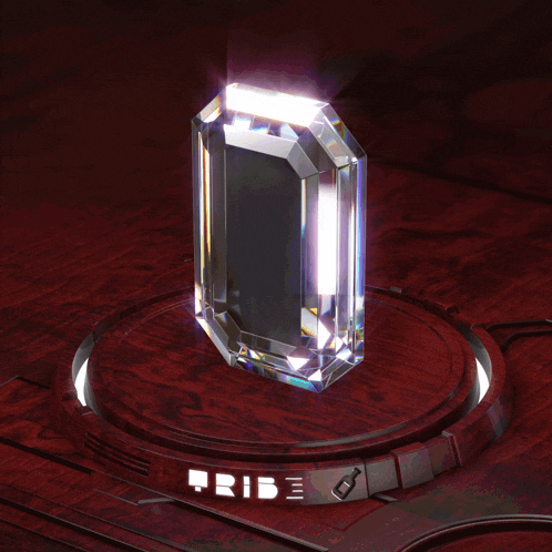 a diamond sitting on top of a tribe bracelet