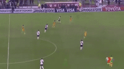 a soccer game is being played on a field with toyota and visa signs