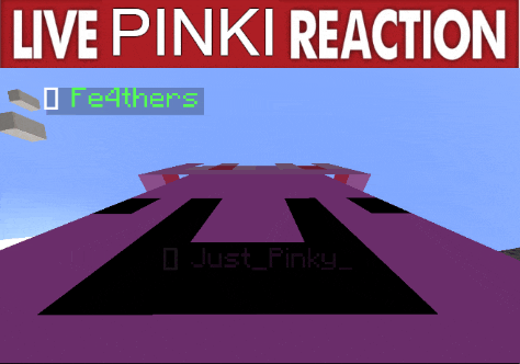 a screenshot of a video game with the words live pinki reaction