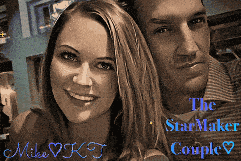 a man and a woman posing for a picture with the words the star male couple