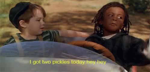 Pickles I Got Two Pickles GIF - Pickles I Got Two Pickles Little Rascals GIFs