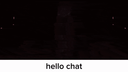 a screenshot of a video with the words hello chat on it