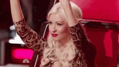 Christina Aguilera Cheer GIF - Christina Aguilera Cheer The Voice GIFs