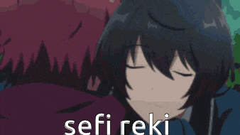 a girl with her eyes closed and the words sefi reki behind her
