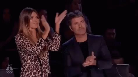 Standing Ovation GIF - Heidi Klum Clapping Simon Cowell GIFs