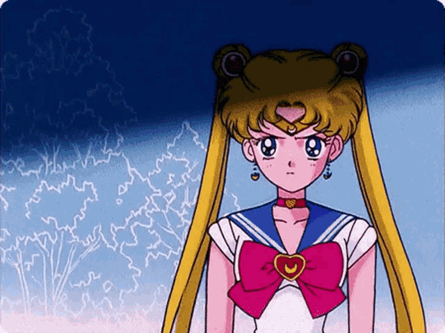 a cartoon of a girl with a heart shaped bow