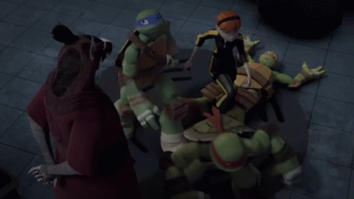 Michelangelo Roll Exit GIF - Teenage Mutant Ninja Turtles Good Bye Exit GIFs