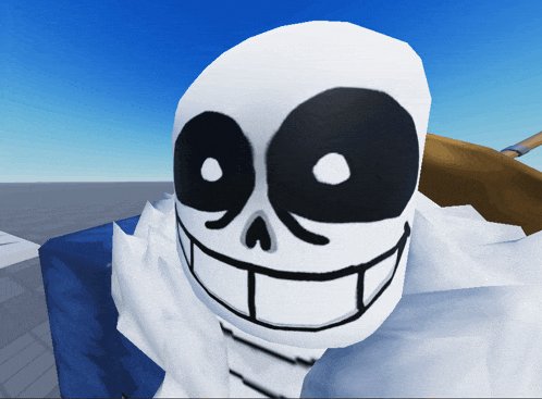 a close up of a cartoon character 's face with a blue background