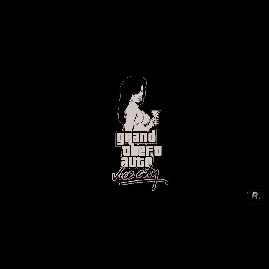 a pixel art of a woman holding a martini with the words grand theft auto vice city on the bottom