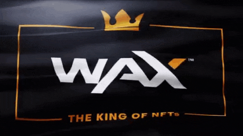 a logo for wax says the king of nfts