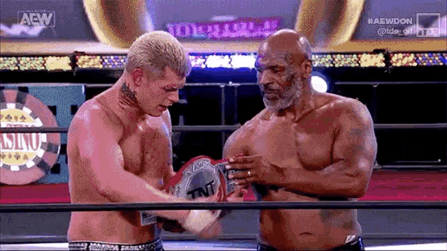 Cody Rhodes Mike Tyson GIF - Cody Rhodes Mike Tyson Winner GIFs