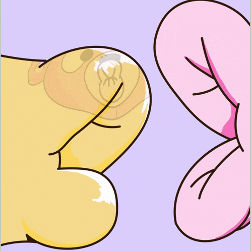 a cartoon drawing of a yellow and pink butterfly