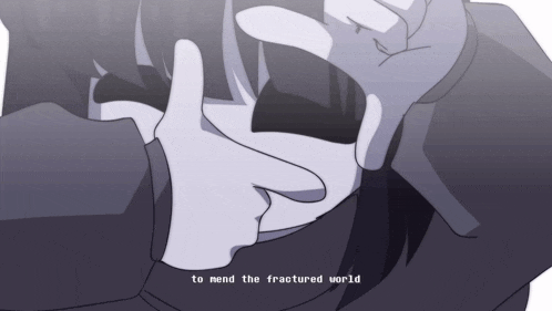 a drawing of a person with the words " to mend the fractured world " on the bottom