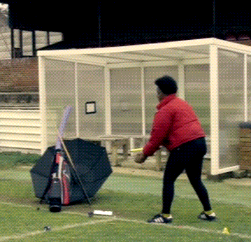 Swing And A Miss Lolly Adefope GIF - Swing And A Miss Lolly Adefope Taskmaster GIFs