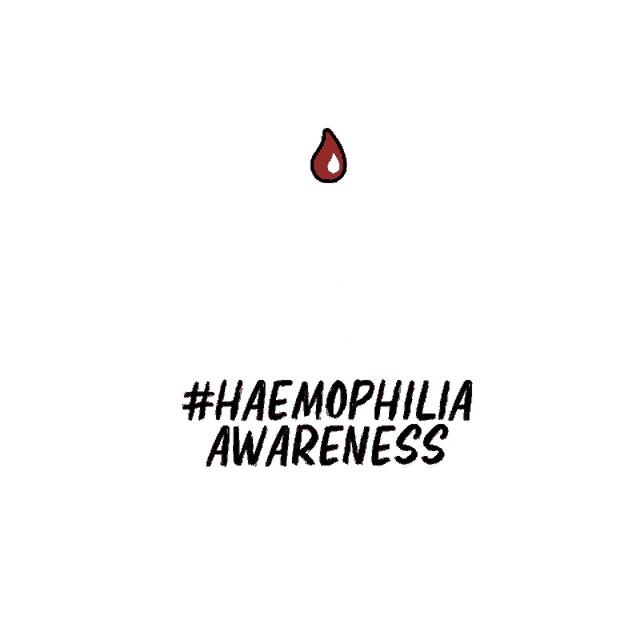 a poster for haemophilia awareness with a blood drop