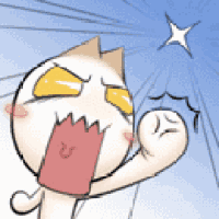a cartoon character is making a funny face with his mouth open