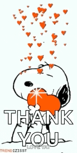 snoopy is holding a heart in his mouth with hearts coming out of his mouth .